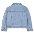 Girls Blue Denim Rhinestones Jacket, 1, hi-res