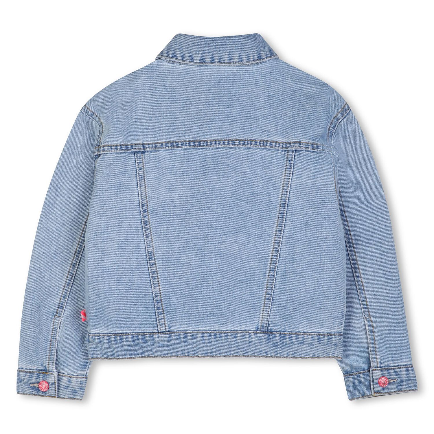 Girls Blue Denim Rhinestones Jacket, 1, hi-res