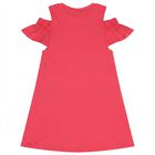 Girls Pink Ruffled Dress Set, 1, hi-res