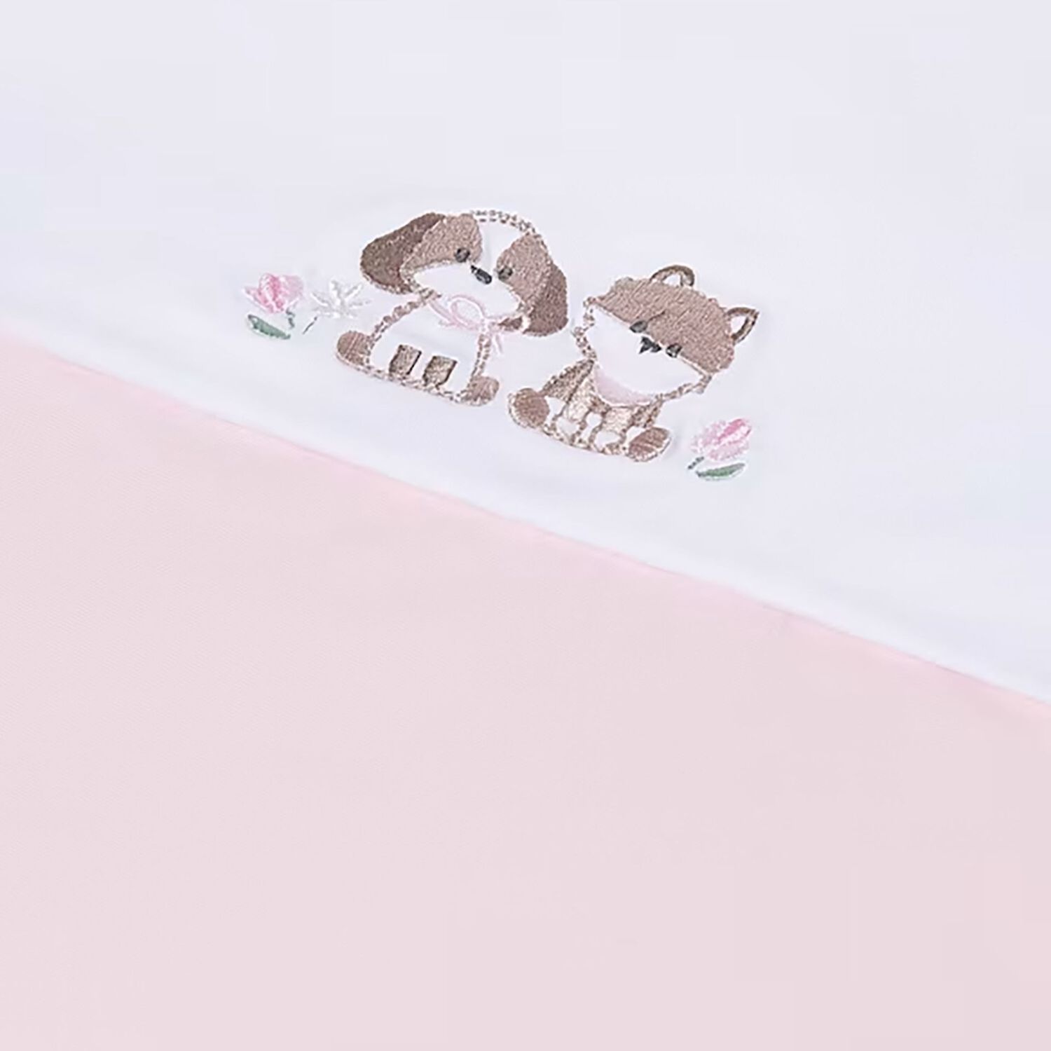 Baby Girls White & Pink Blanket, 1, hi-res