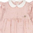 Baby Girls Pink & Ivory Geo Map Babygrow, 1, hi-res