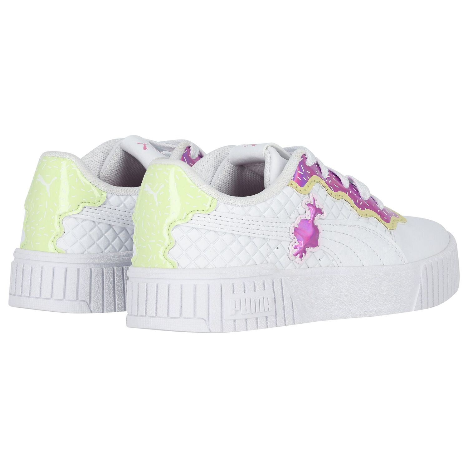 Girls White & Pink Trolls Carina 2.0 Trainers, 1, hi-res image number null