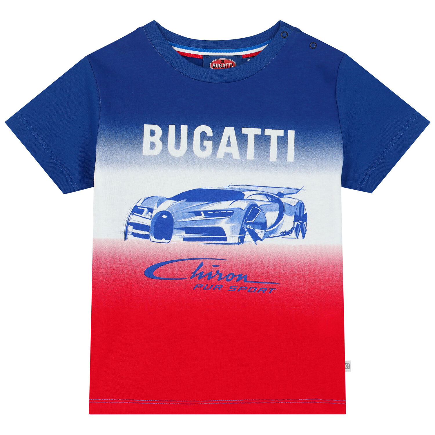 Younger Boys Blue, White & Red Logo T-Shirt, 2, hi-res