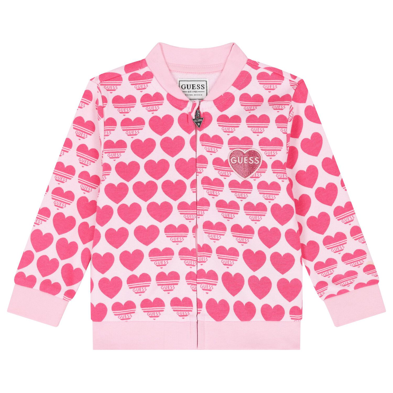 Younger Girls Pink Logo Tracksuit, 1, hi-res image number null