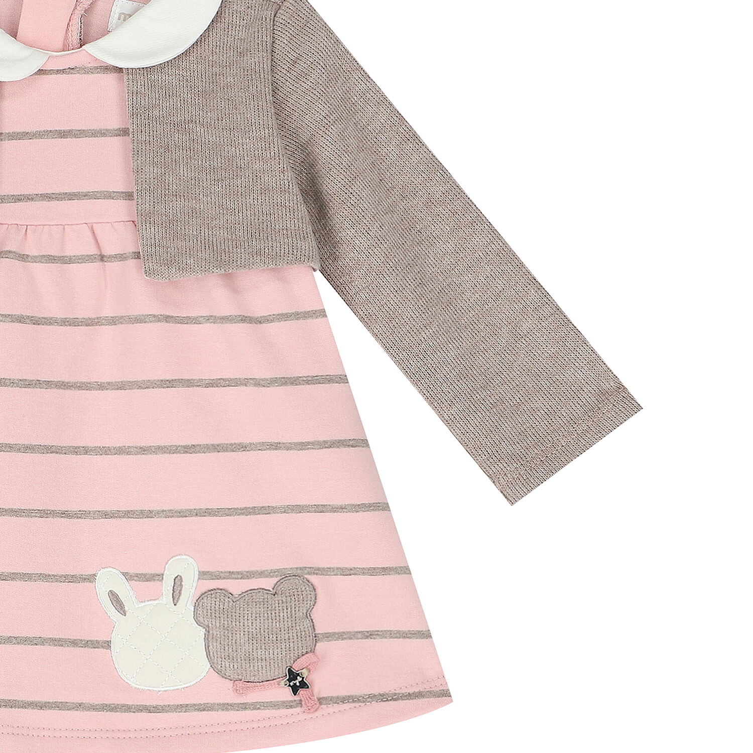 Baby Girls Pink Striped Dress, 1, hi-res image number null