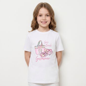 Girls White Logo T-Shirt