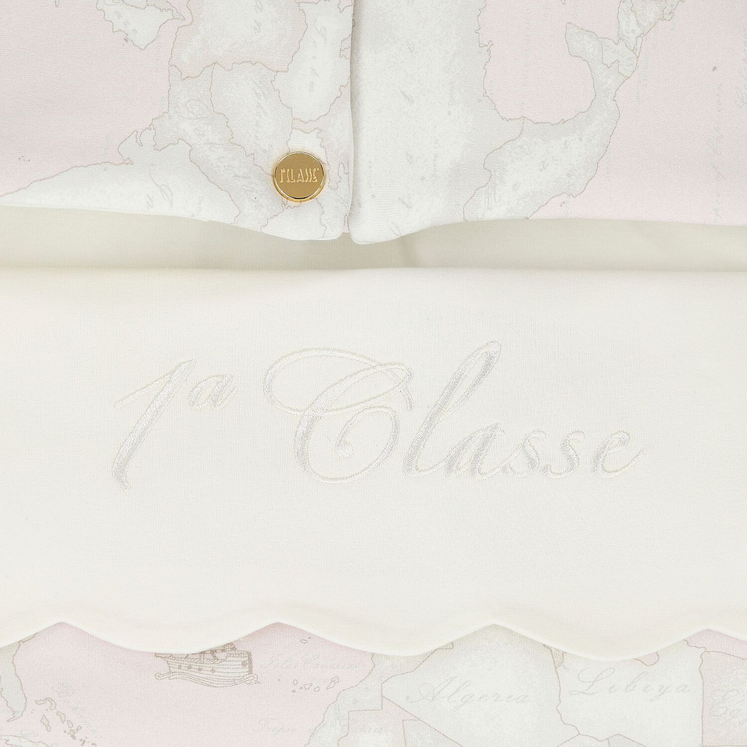 Baby Girls Pink & Ivory Geo Map Nest, 1, hi-res