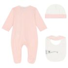 Baby Girls Pink Babygrow Gift Set, 1, hi-res