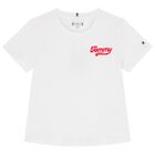 Girls White Logo T-Shirt, 2, hi-res