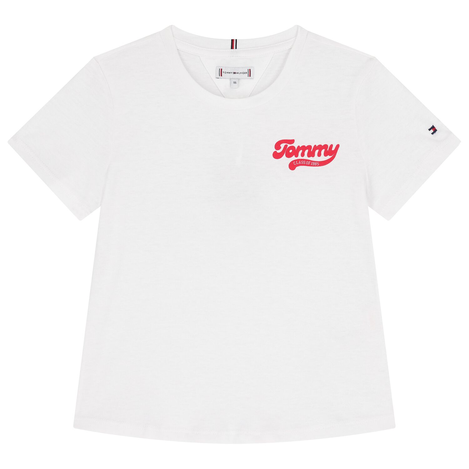 Girls White Logo T-Shirt, 2, hi-res