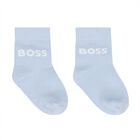 Baby Boys Blue, Grey & Navy Blue Logo Socks ( 3-Pack ), 2, hi-res