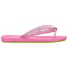 Girls Pink Logo Flip Flops, 1, hi-res