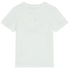 Boys White Logo T-Shirt, 1, hi-res
