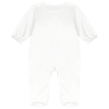 Baby Girls Ivory Flower Babygrow
