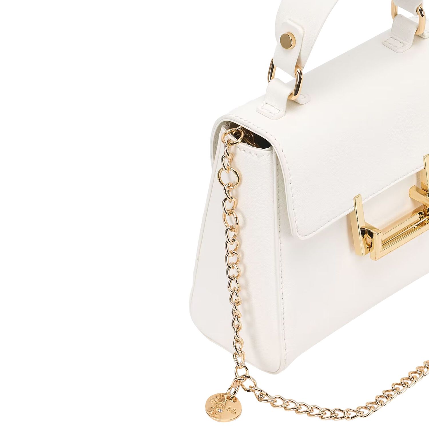 Girls White Leather Handbag, 1, hi-res