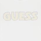 Girls White Logo T-Shirt, 1, hi-res