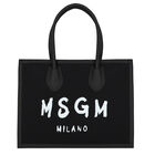 Girls Black & White Logo Tote Bag, 1, hi-res