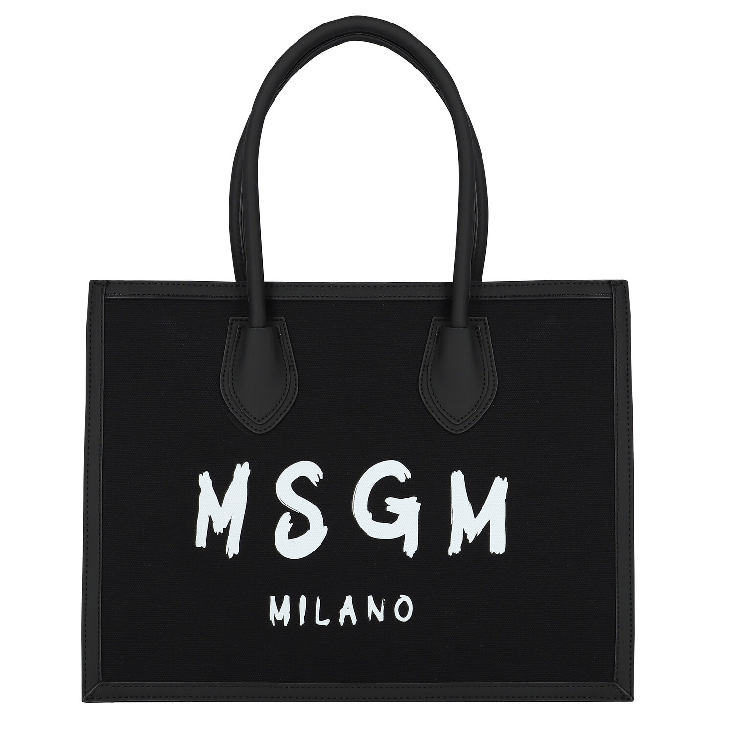 Girls Black & White Logo Tote Bag, 1, hi-res