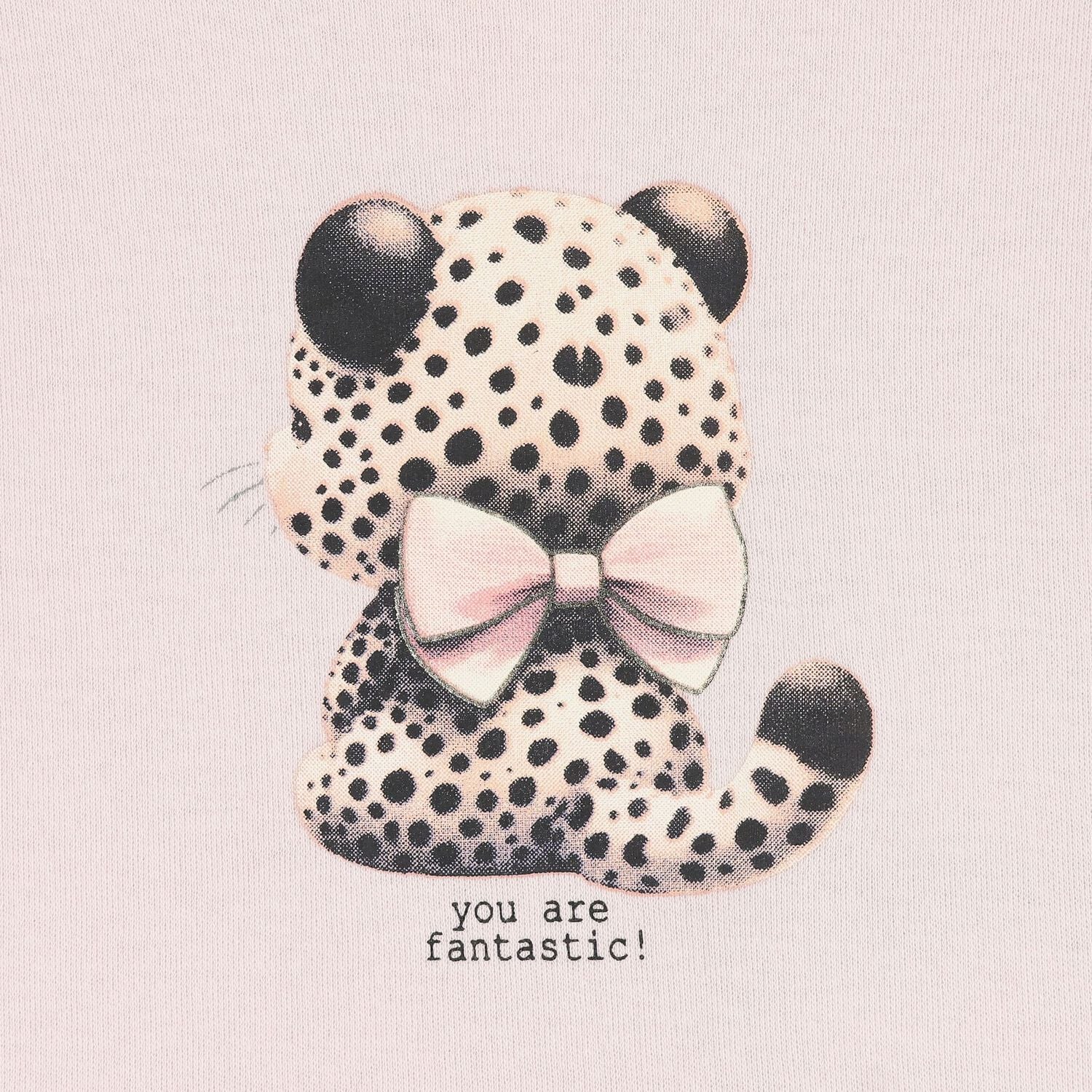 Baby Girls Pink Leopard Long Sleeve Top, 1, hi-res
