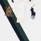 Boys White Pony Logo Polo Shirt, 1, hi-res