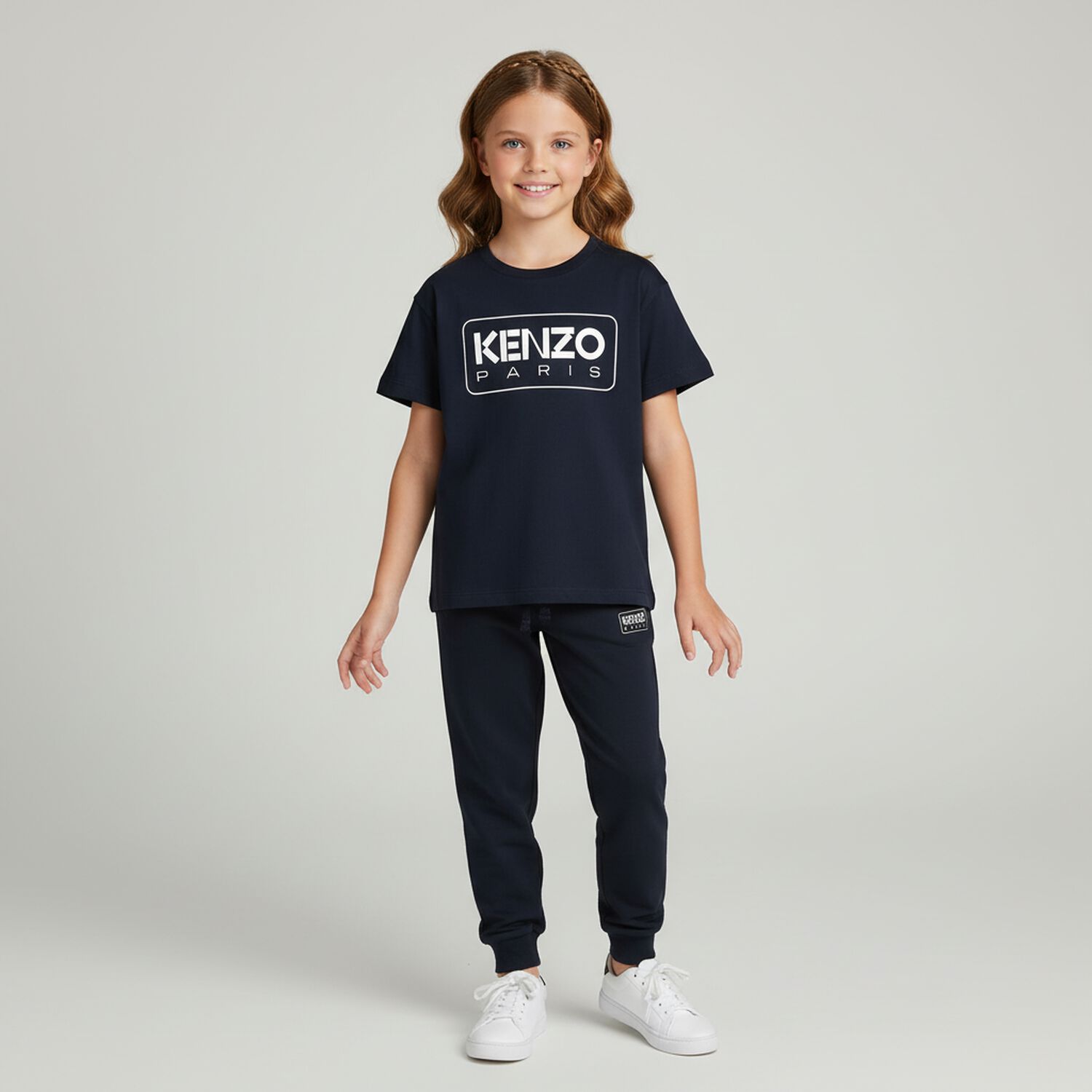 Navy Blue Logo Joggers, 2, hi-res