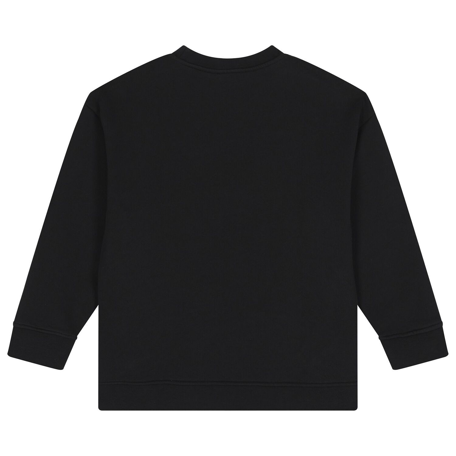 Girls Black Logo Sweatshirt, 2, hi-res