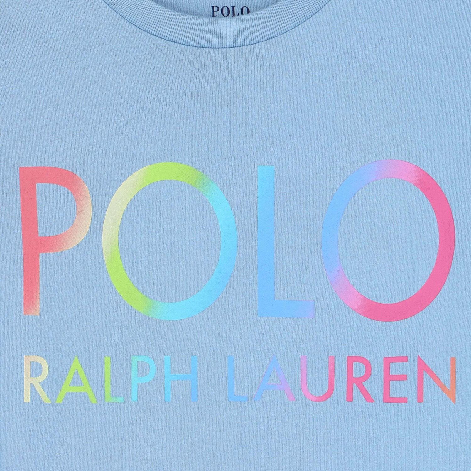 Girls Blue Logo T-Shirt, 1, hi-res