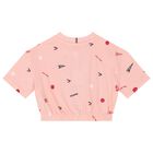 Girls Pink Logo Shorts Set, 1, hi-res