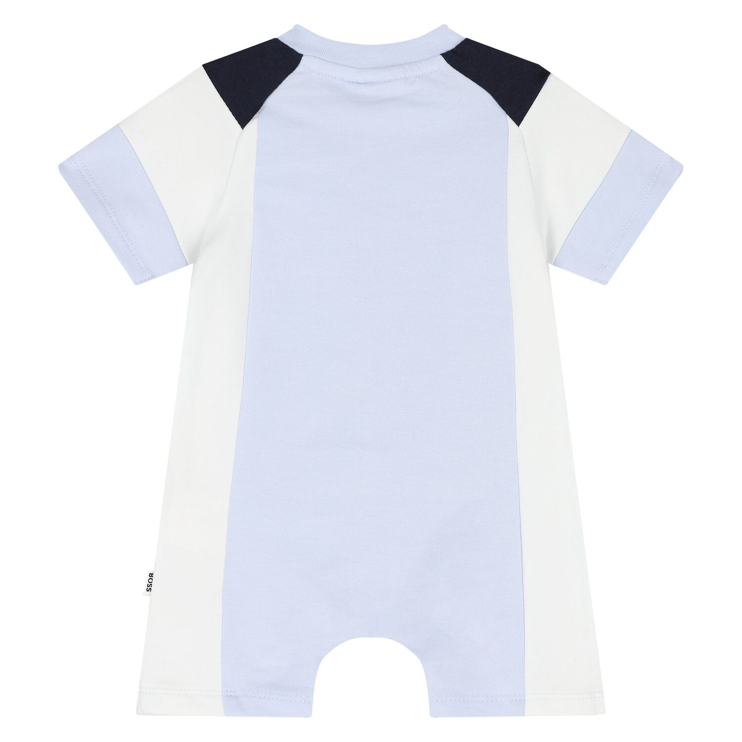 Baby Boys Blue Logo Romper, 1, hi-res
