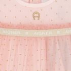 Younger Girls Pink Logo Tulle Dress, 1, hi-res