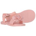 Younger Girls Pink Glitter Jelly Sandals, 1, hi-res