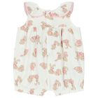 Baby Girls White & Pink Rompers ( 2-Pack ), 1, hi-res