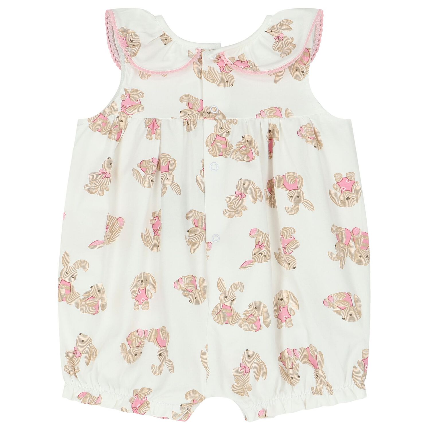 Baby Girls White & Pink Rompers ( 2-Pack ), 1, hi-res