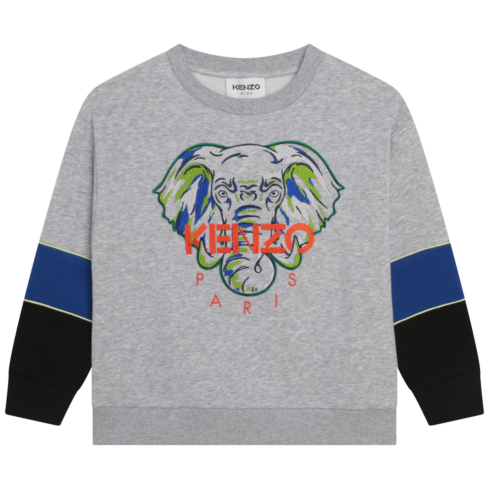 KENZO KIDS Boys Grey Elephant Logo Sweatshirt Junior Couture UK
