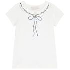 Girls Ivory, Pink & Blue Jewel Skirt Set, 1, hi-res