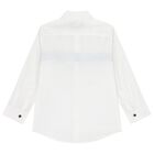 Boys White Logo Shirt, 1, hi-res