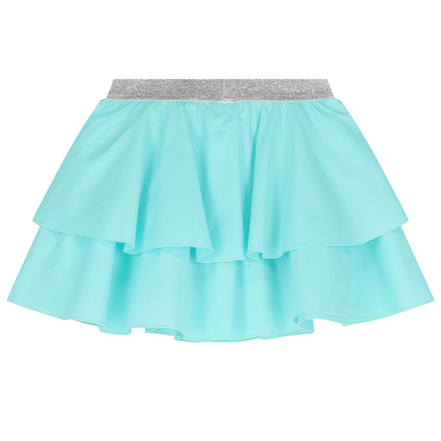 Girls Aqua Frill Skirt, 1, hi-res