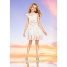 Girls White Floral Patchwork Dress, 1, hi-res