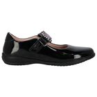 Girls Black Patent Butterfly Shoes, 1, hi-res
