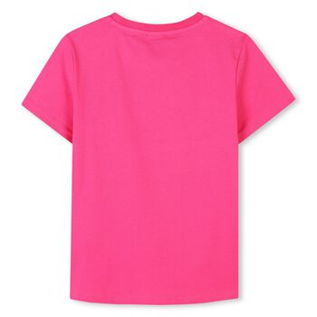 Girls Pink Tiger Logo T-Shirt