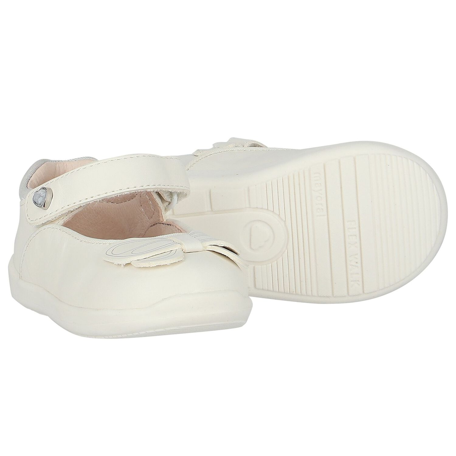 Baby Girls White Shoes, 3, hi-res