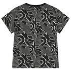 Boys Black & White Logo T-Shirt, 1, hi-res
