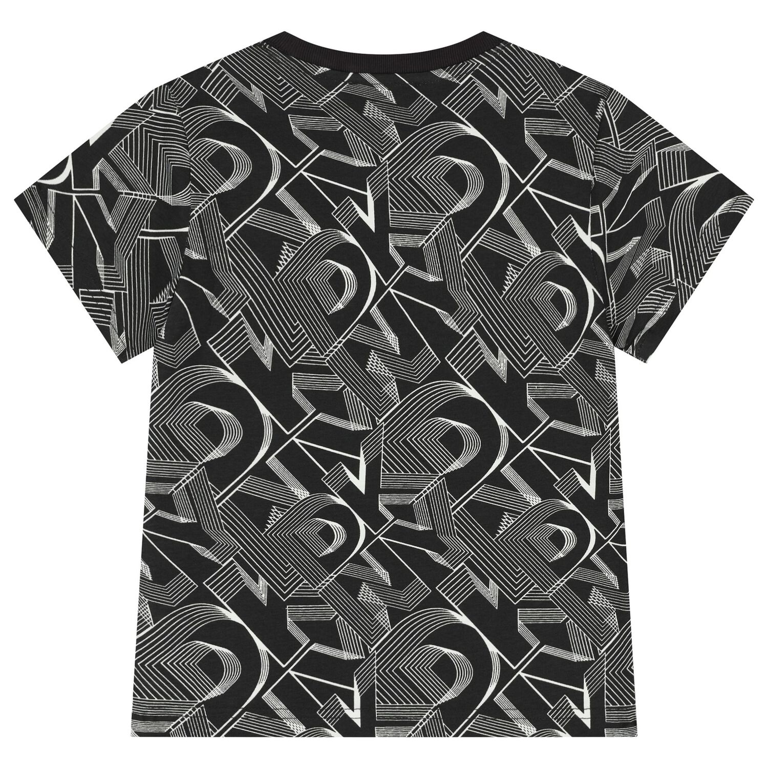 Boys Black & White Logo T-Shirt, 1, hi-res