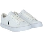 Boys White Logo Trainers, 1, hi-res