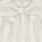 Younger Girls Beige & White Striped Shorts Set, 1, hi-res