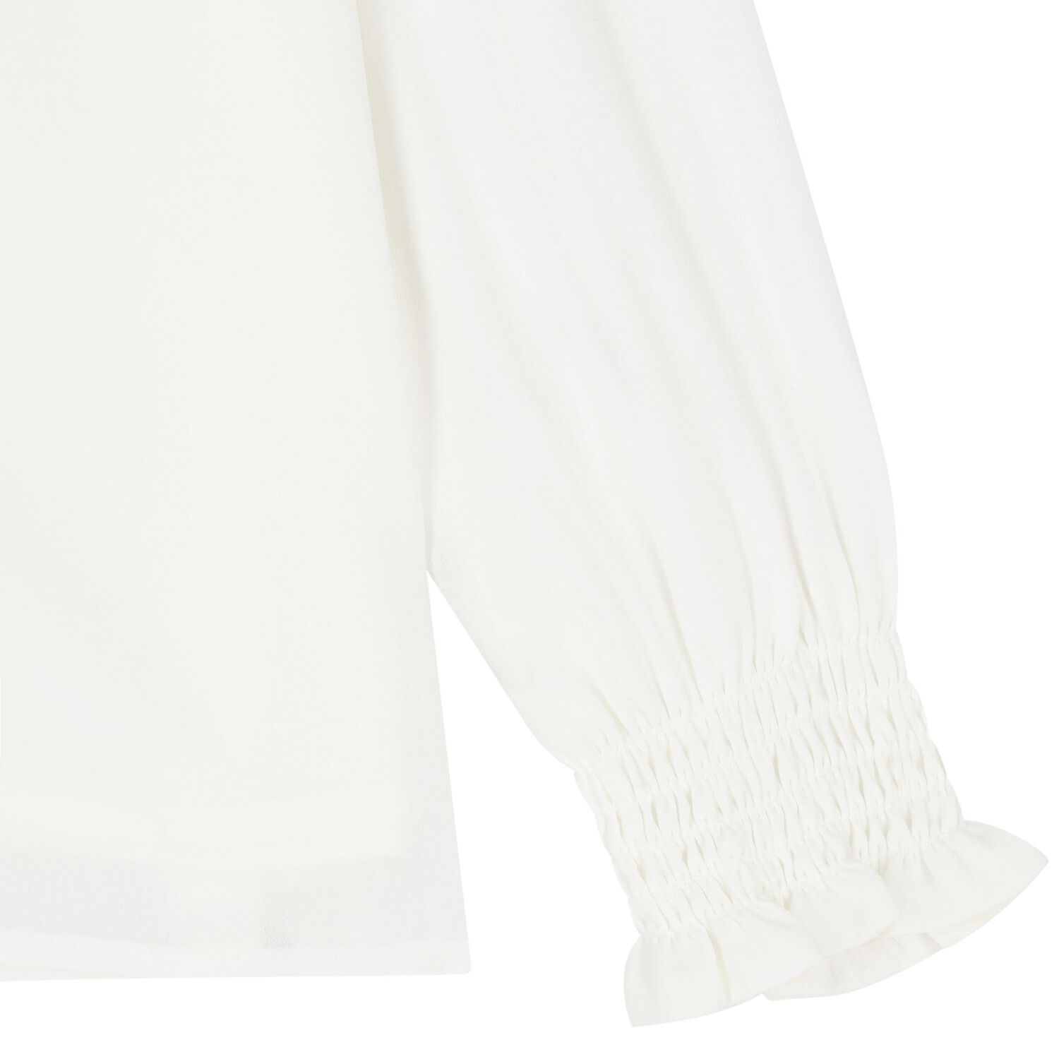 Girls White & Beige Embellished Skirt Set , 1, hi-res