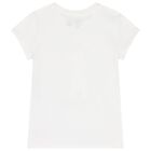 Girls White Polo Bear T-Shirt, 1, hi-res