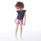Girls Pink Faux Leather Shorts, 1, hi-res