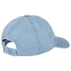 Girls Denim Blue Logo Cap, 1, hi-res