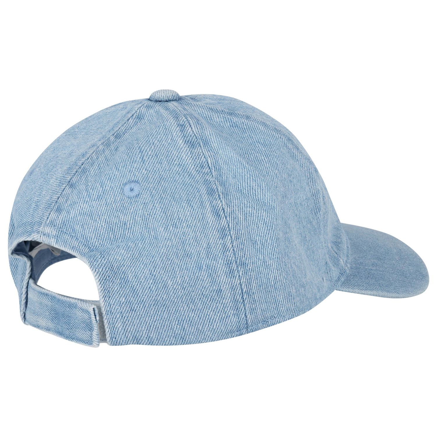 Girls Denim Blue Logo Cap, 1, hi-res